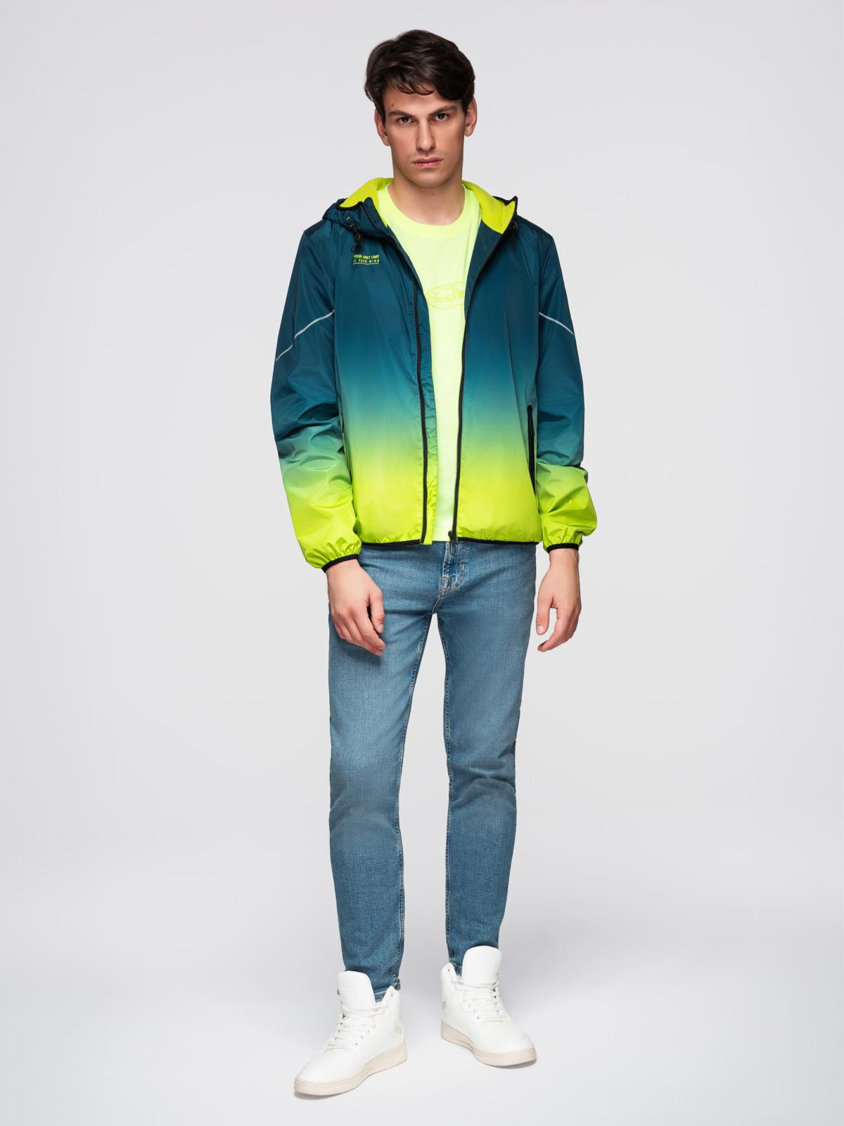 Men&#039;s ombre sports jacket with reflectors and fleece lining