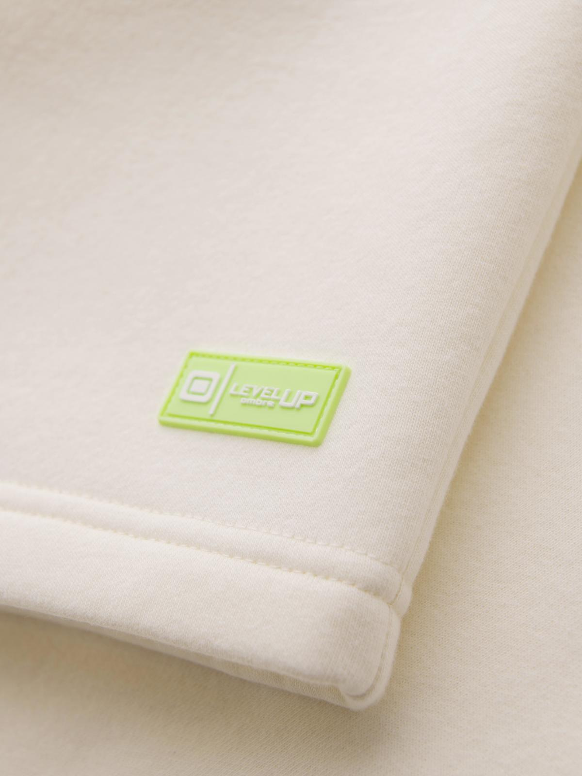 Ombre Unisex sweat shorts with drawstring waist - cream