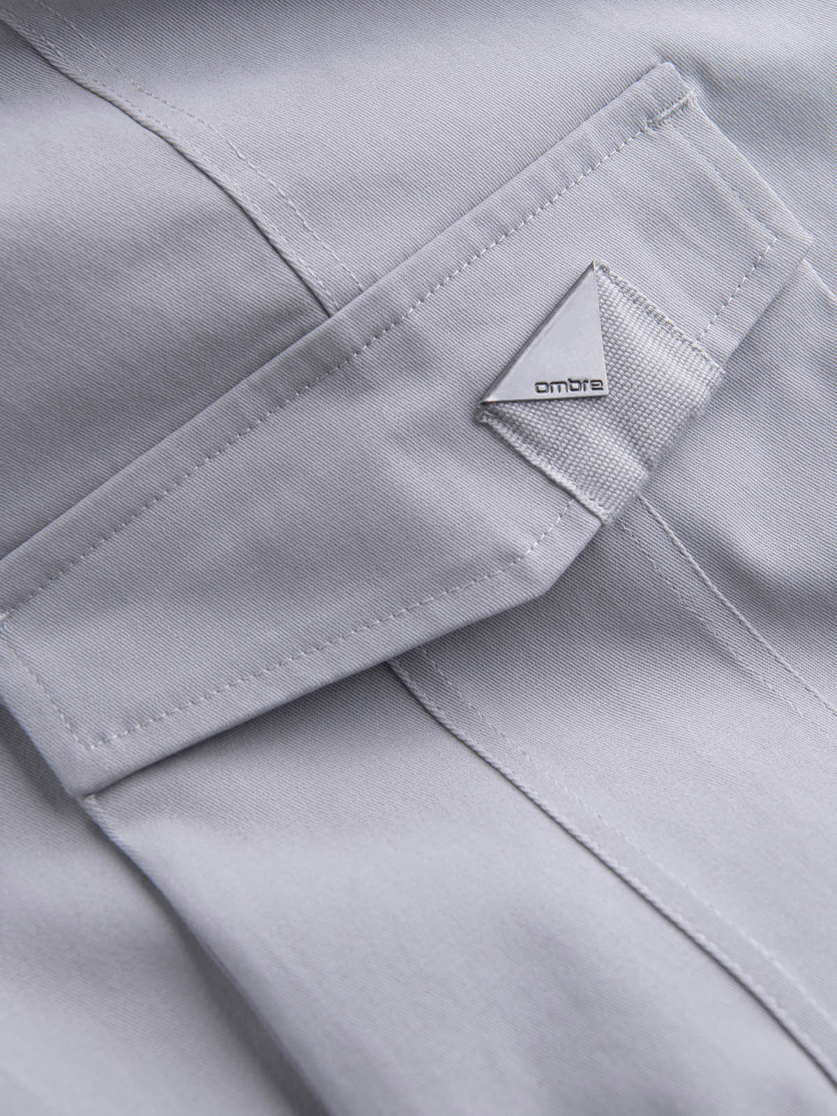 Ombre Men&#039;s STRAIGHT LEG cargo pants with triangle pocket pin - gray