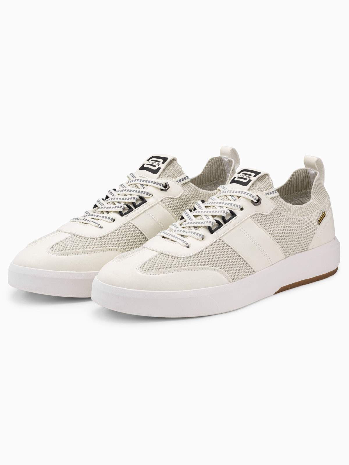 Ombre Men&#039;s slip-on structured fabric sneakers - sand