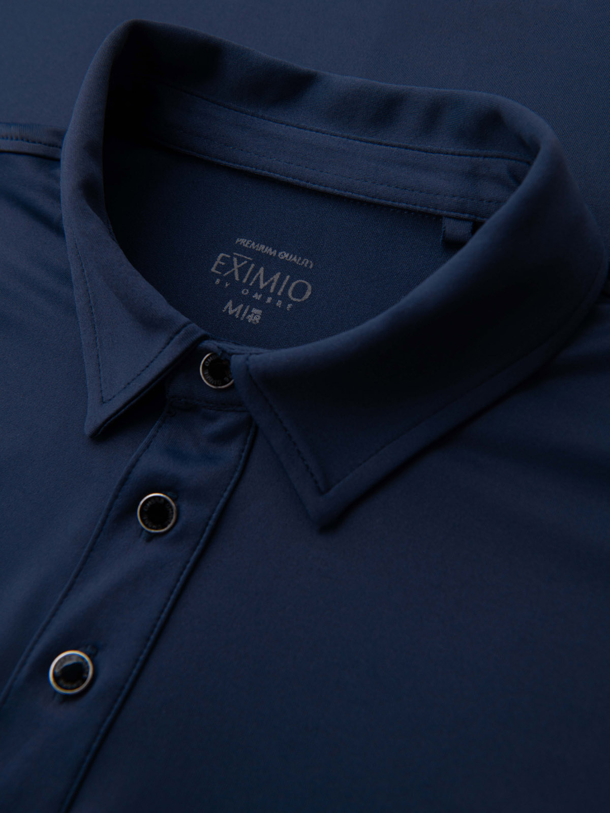 Ombre Stylish men's stretch fabric polo shirt - navy blue
