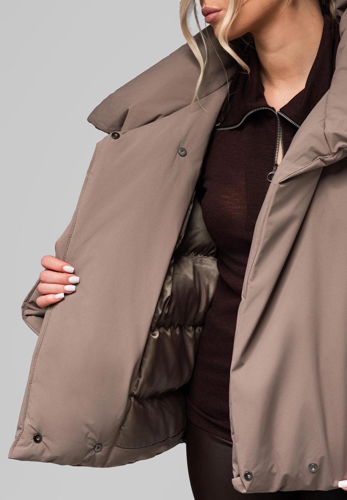 Edoti Women's quilted jacket with stand-up collar OW-JALP-0101 v3