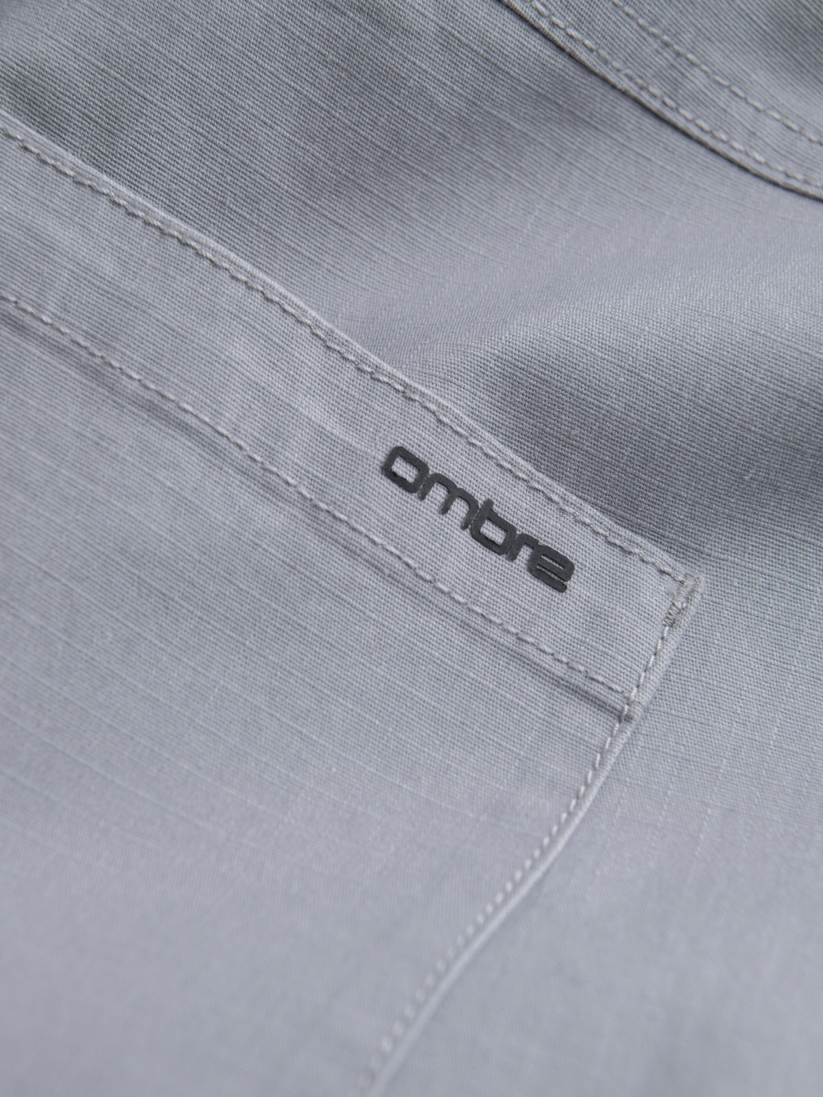 Ombre Men's JOGGER pants with stand-off and zippered cargo pockets - light grey
