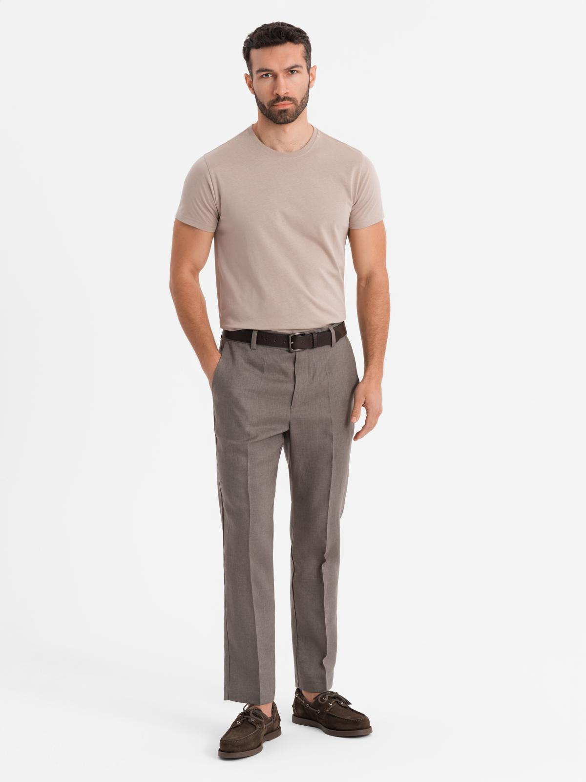 Ombre Classic BASIC men's cotton T-shirt - sand
