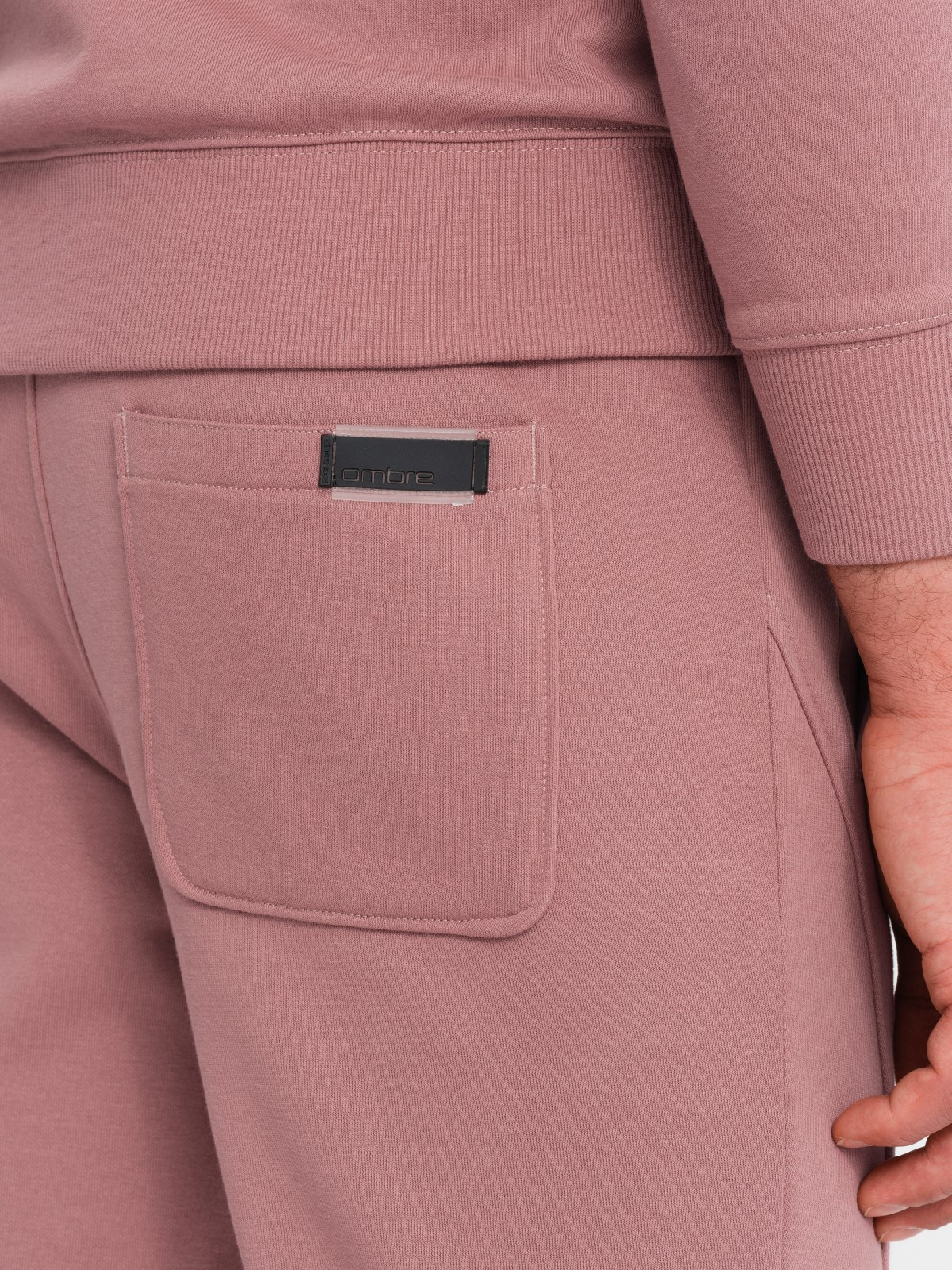 Ombre BASIC men's cotton sweatshirt set unbuttoned sweatshirt + joggers