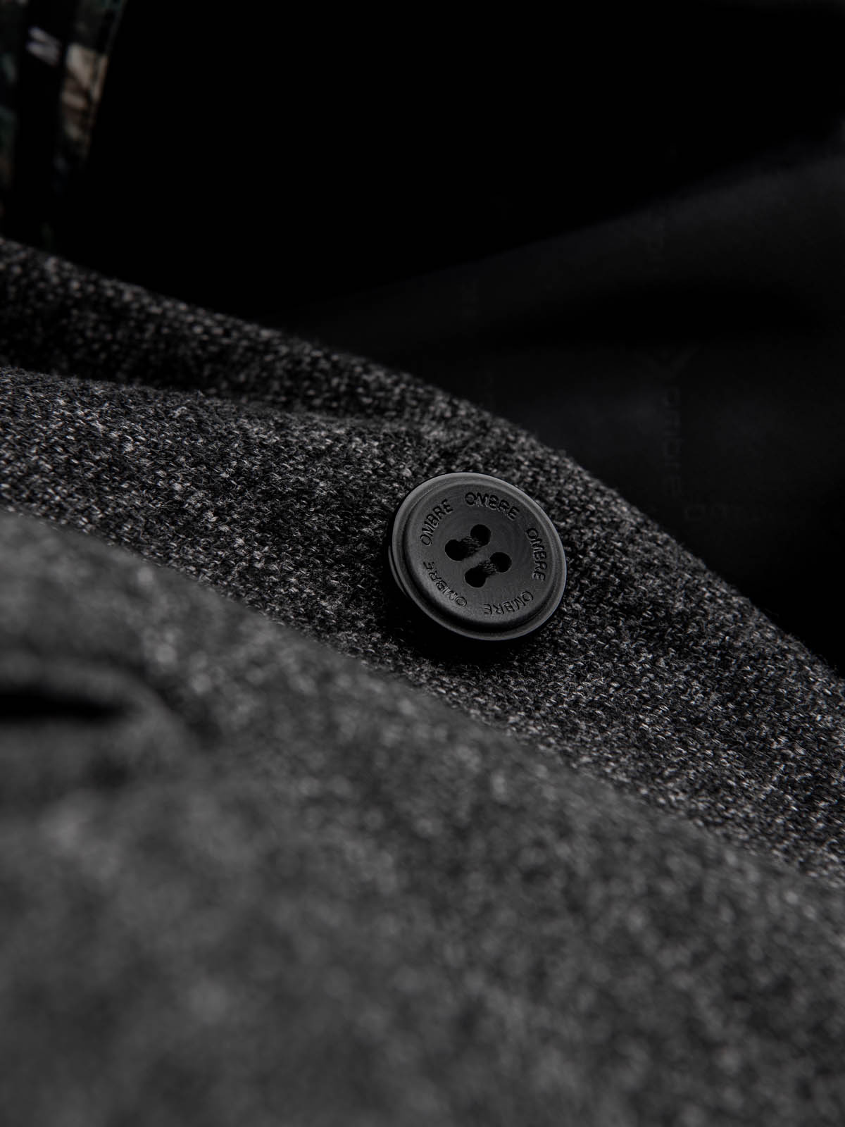 Ombre Stylish men&#039;s jacquard blazer with delicate stripes - graphite