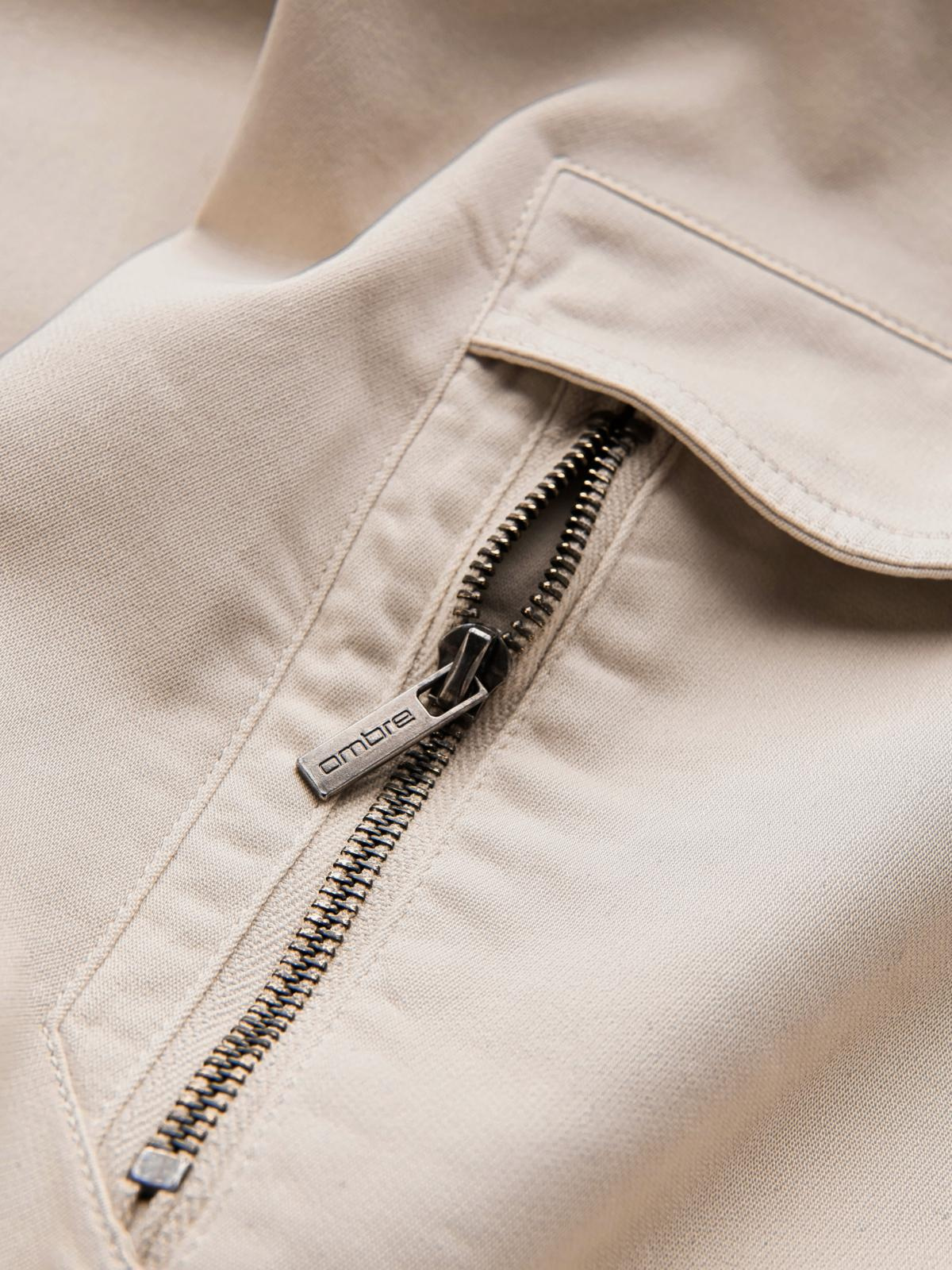 Ombre Men's knitted joggers with cargo pockets - cream