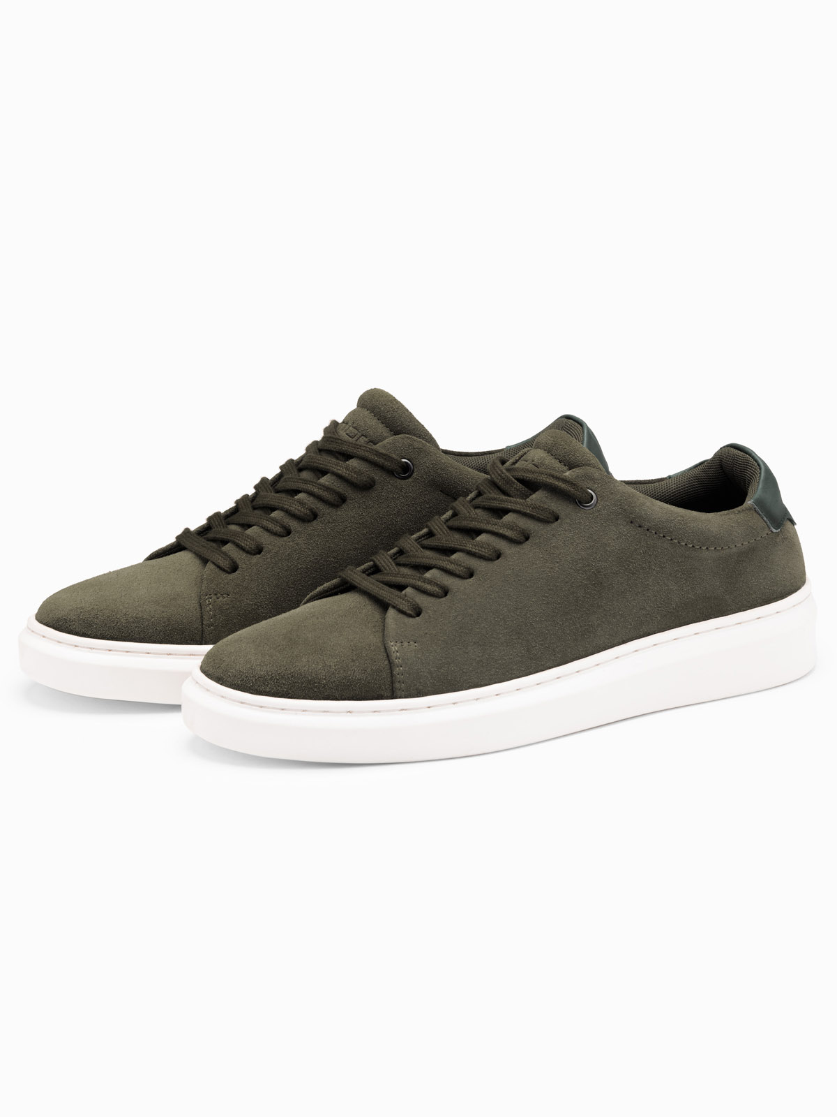 Ombre Men's Classic Soft Suede Sneaker Shoes - Dark Olive