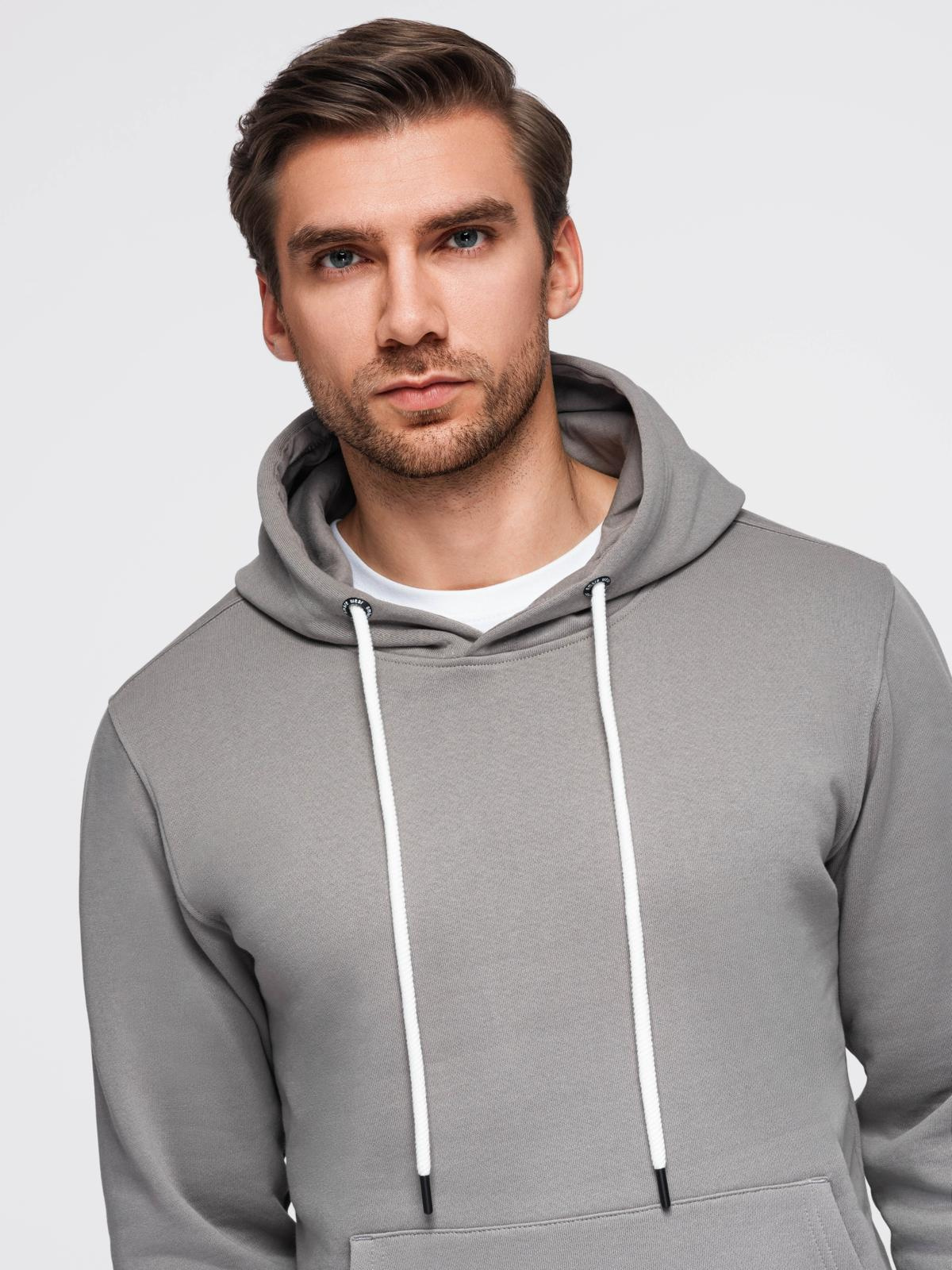 Ombre Men's BASIC kangaroo hooded sweatshirt