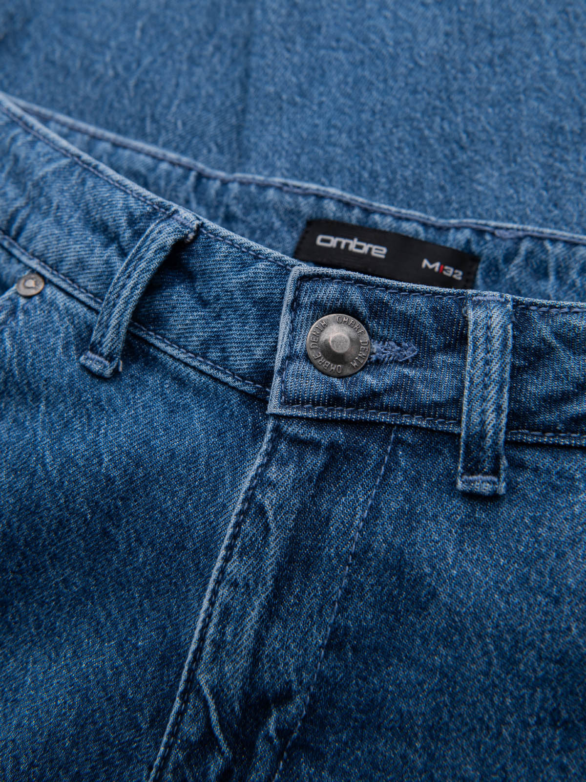 Ombre Marbled men&#039;s denim pants CARROT FIT - dark blue