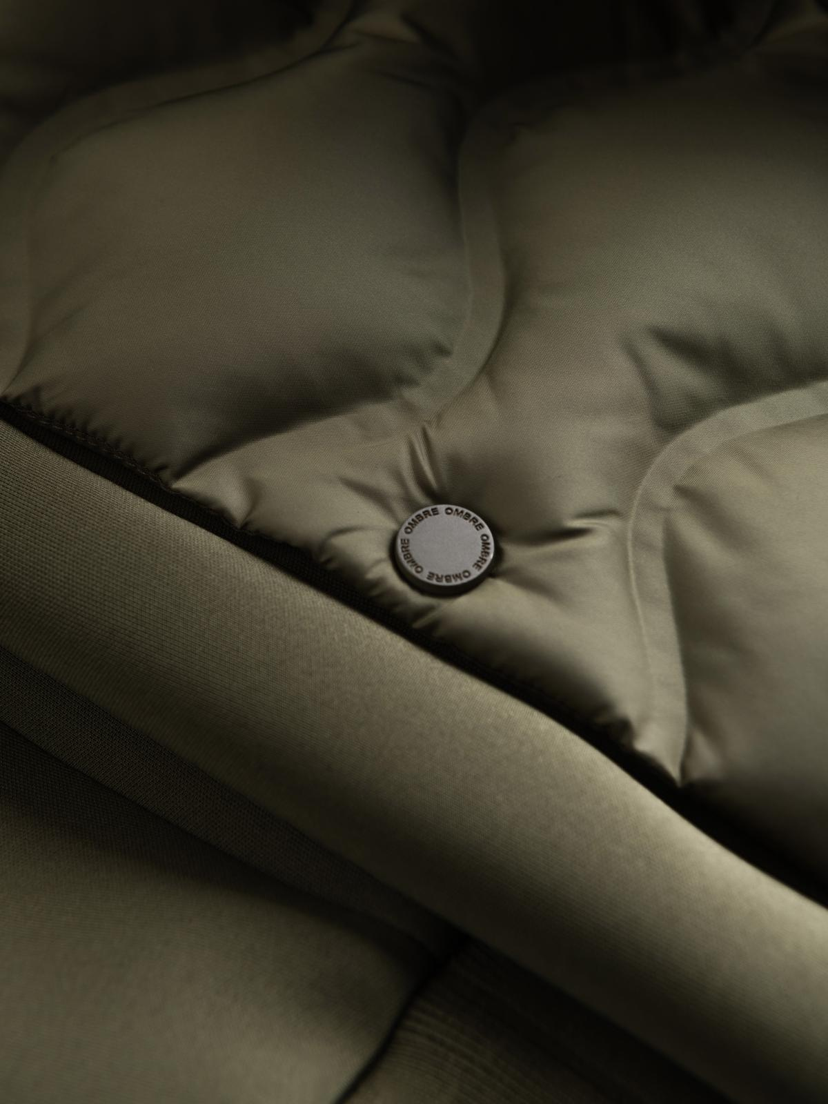 Ombre Men&#039;s quilted bomber jacket - dark olive green