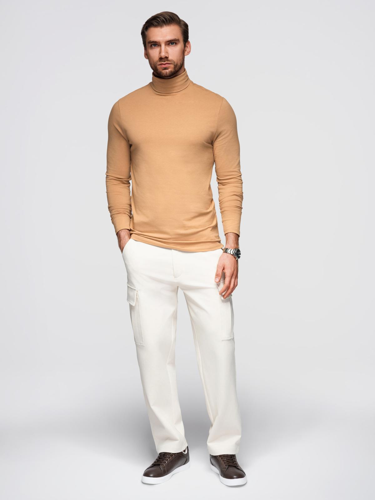 Pulover cu guler înalt pentru bărbați, cu model ombre