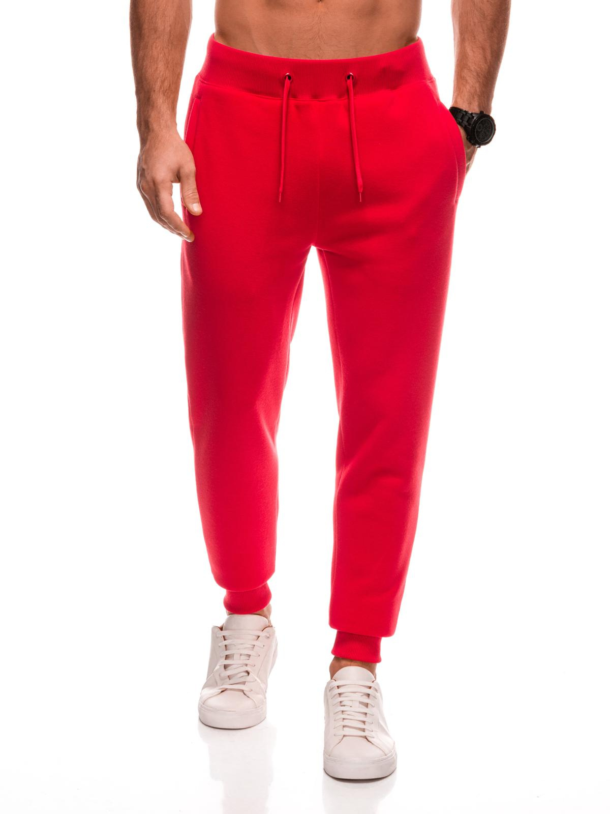 Edoti BASIC men's uniform sweatpants joggers - red