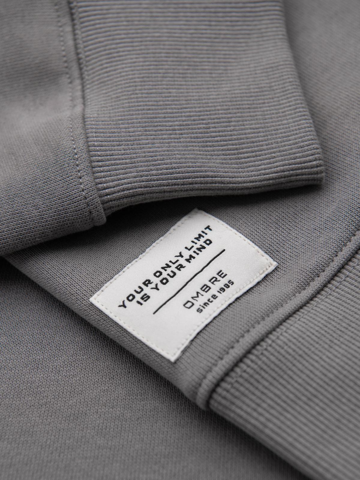 Ombre BASIC men&#039;s sweatshirt with round neckline - grey