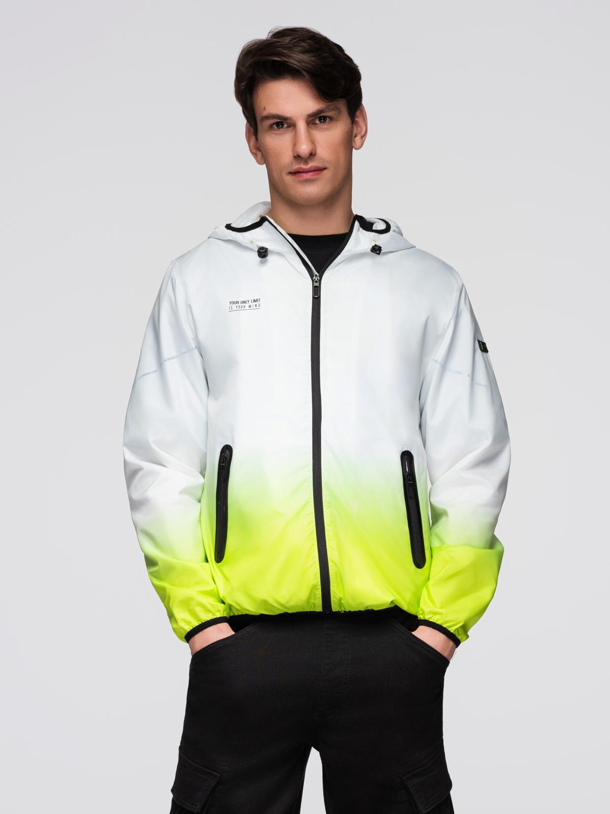 Men's sports jacket with ombre effect and reflectors