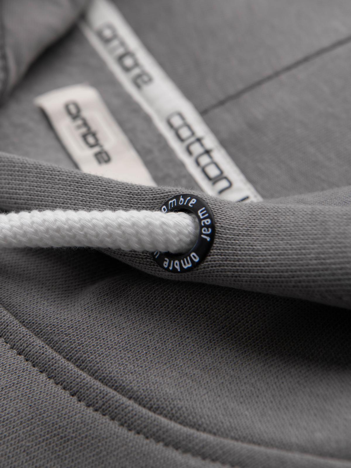 Ombre Men&#039;s kangaroo hooded sweatshirt - gray