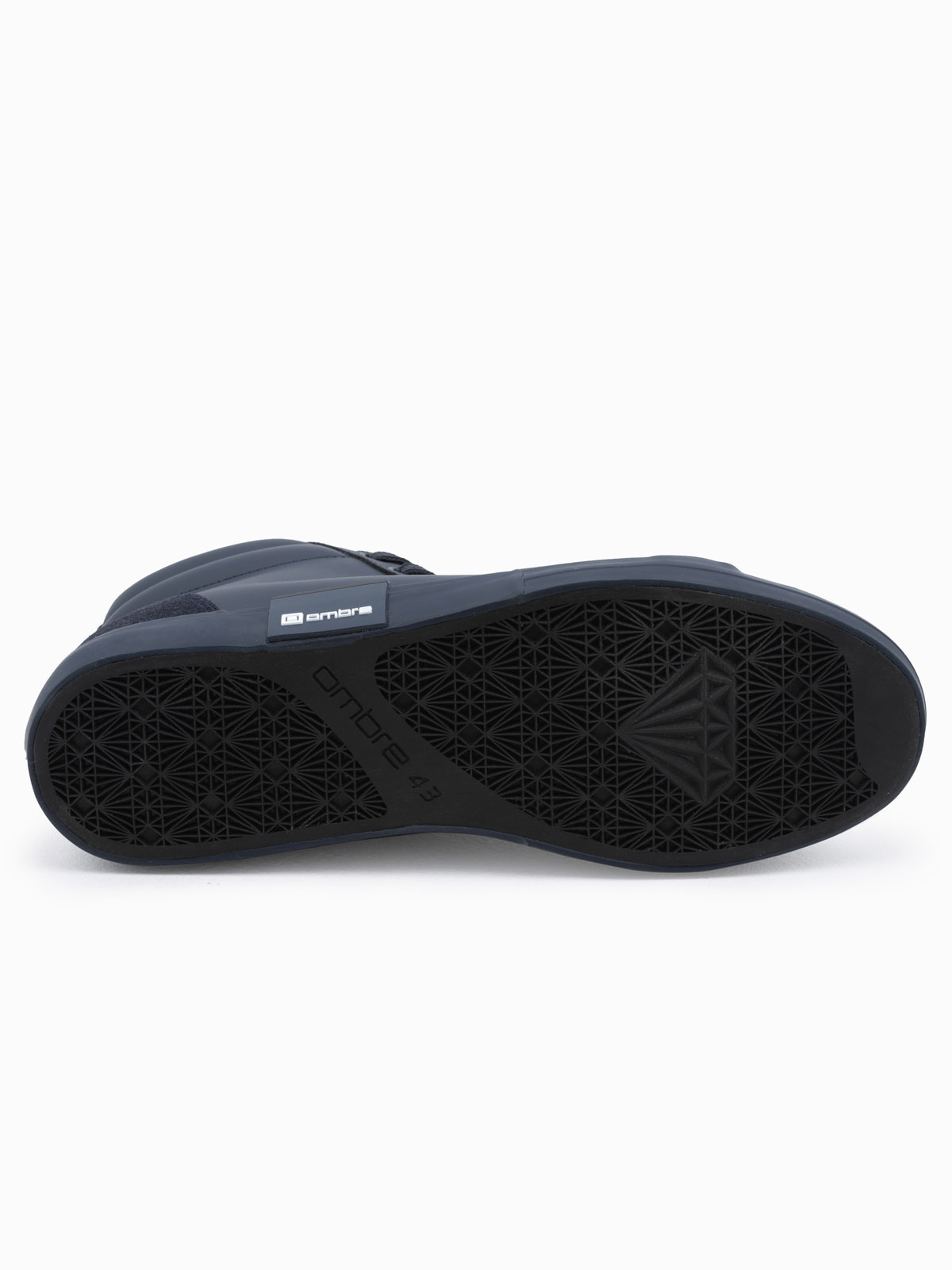 Ombre Classic men&#039;s high sneakers with quilted upper - navy blue