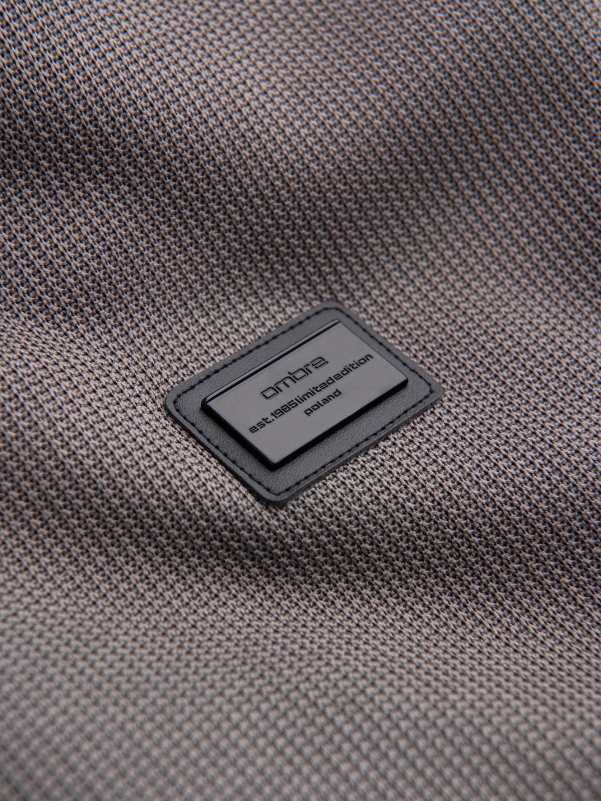 Ombre Men&#039;s jacket with high collar and fleece interior - ash