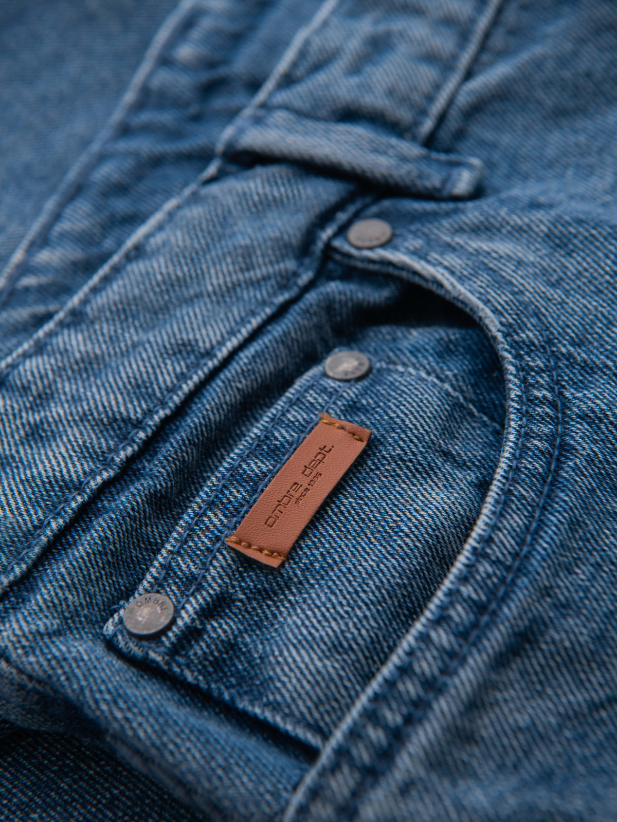 Ombre Men&#039;s denim pants CARROT FIT with rubbing - blue