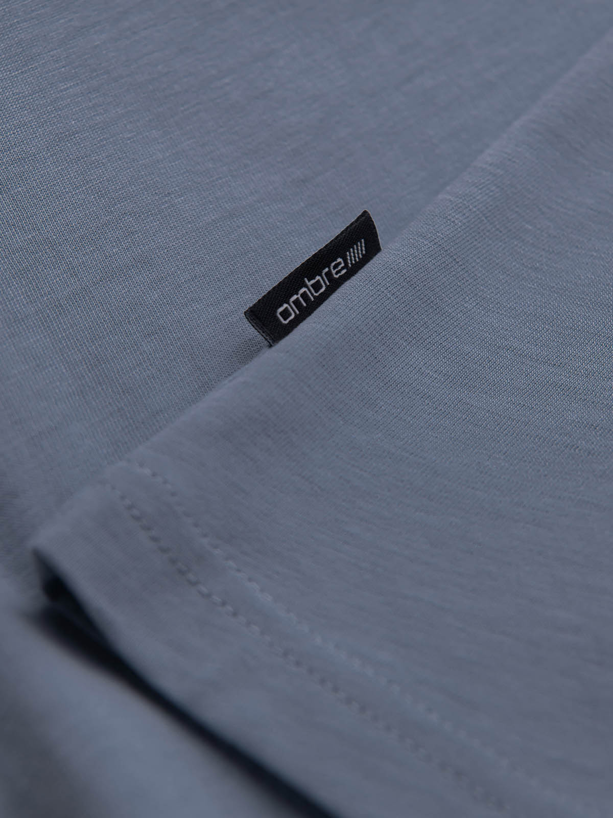 Ombre BASIC men's classic cotton T-shirt - dark blue