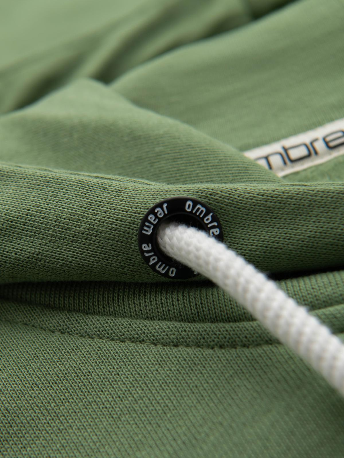 Ombre Men&#039;s kangaroo sweatshirt with hood - green