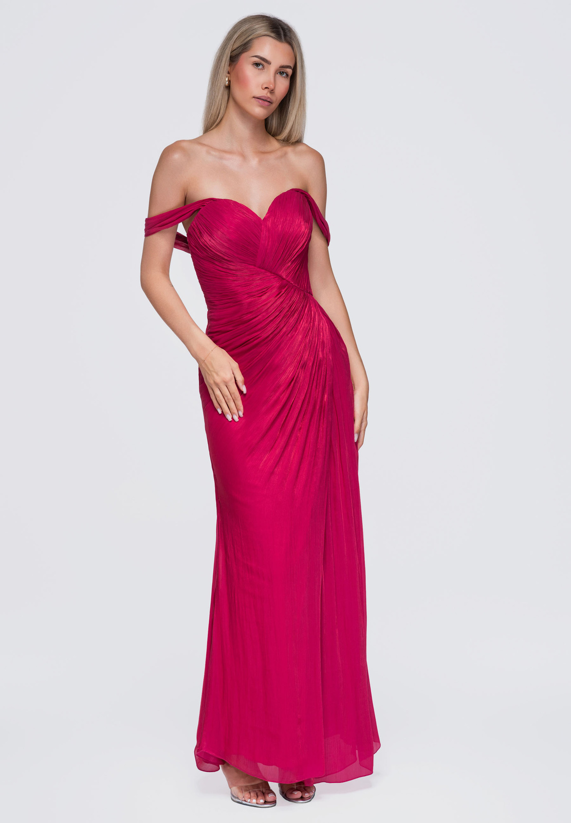 Rochie de seară maxi cu decolteu în formă de inimă