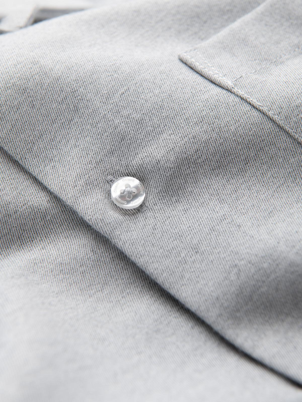 Ombre Men's shirt with pocket REGULAR FIT - light grey melange