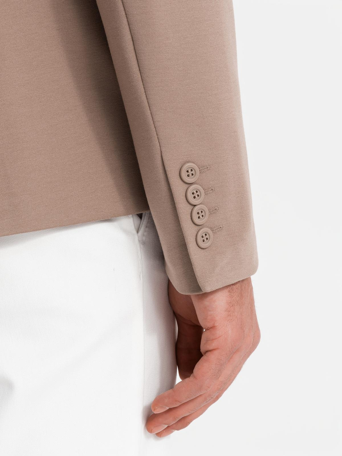 Ombre Men&#039;s jacket with patch pockets - dark beige