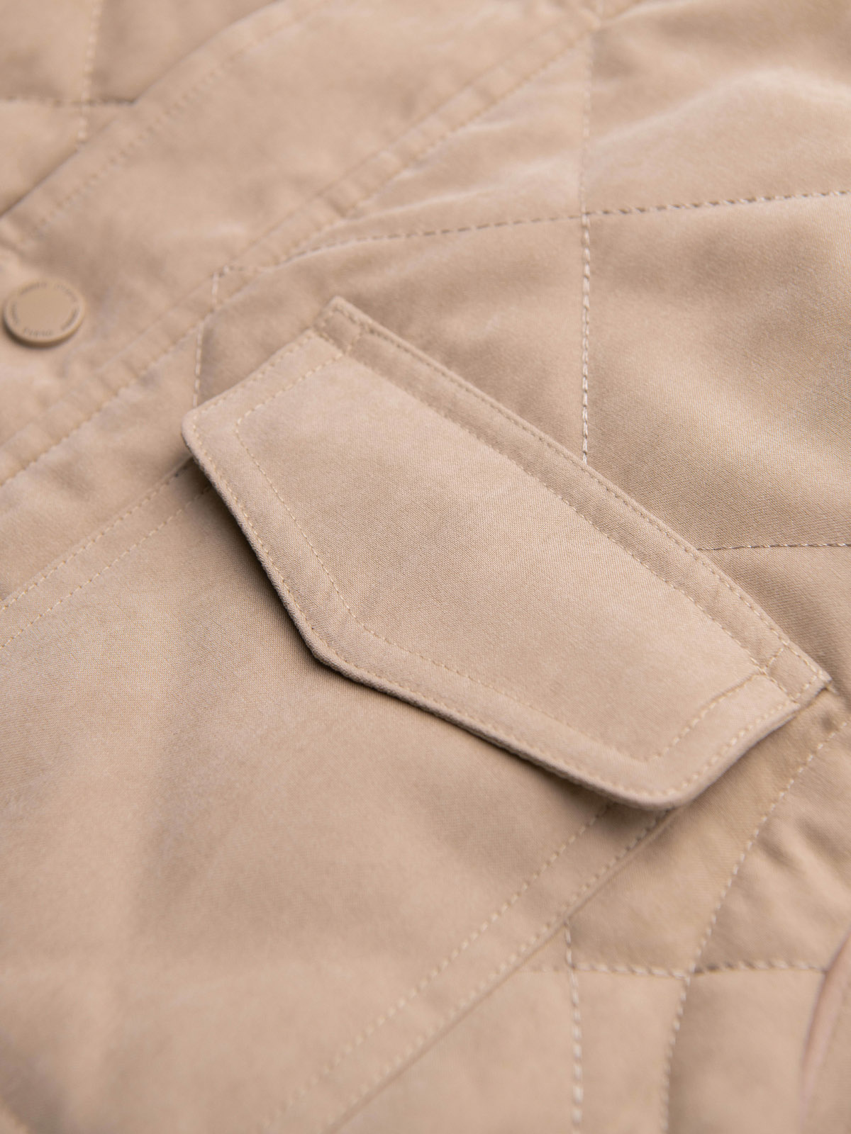 Ombre Men's peach effect quilted vest - beige