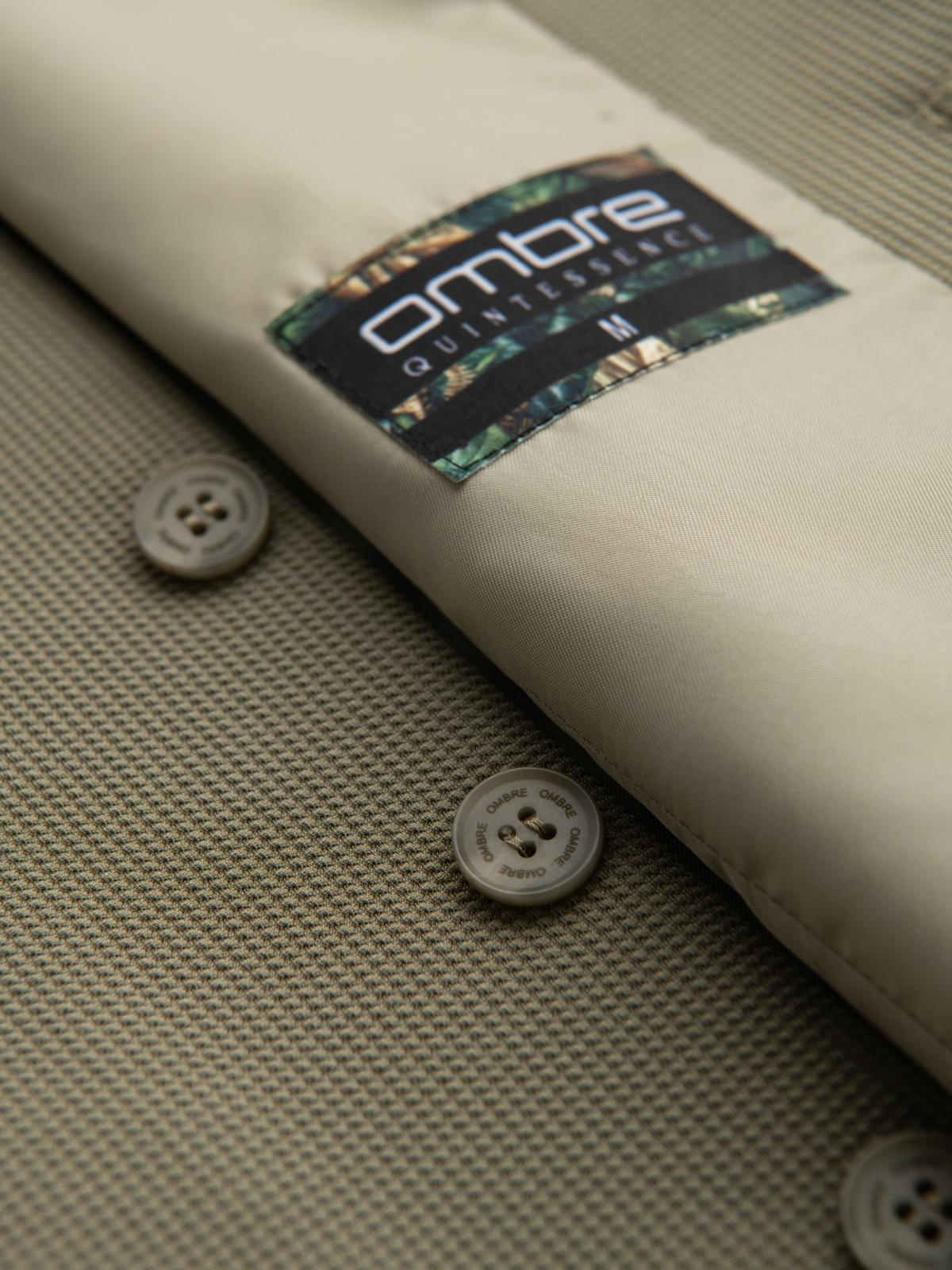 Ombre Fitted men's structured knit vest with lapels - olive