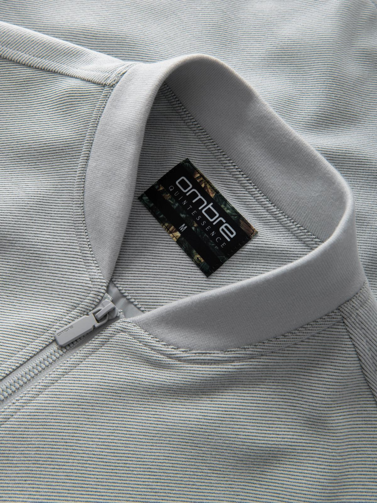 Ombre Men&#039;s raglan sleeve bomber jacket - light grey