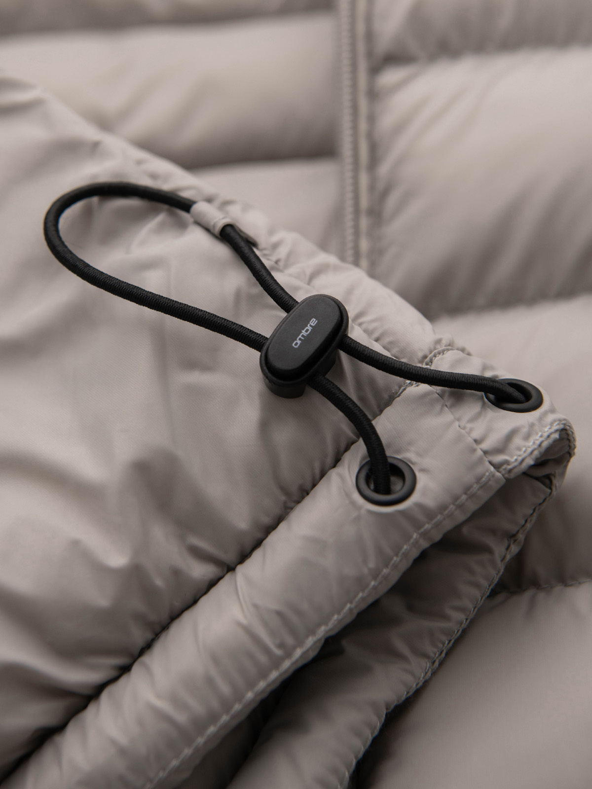 Ombre Men&#039;s quilted jacket with two fasteners - light grey