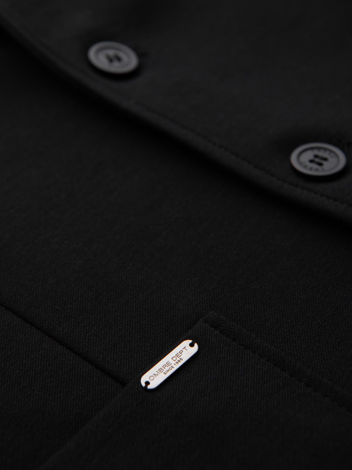 Ombre Men&#039;s SLIM knit jacket with subtle texture - black