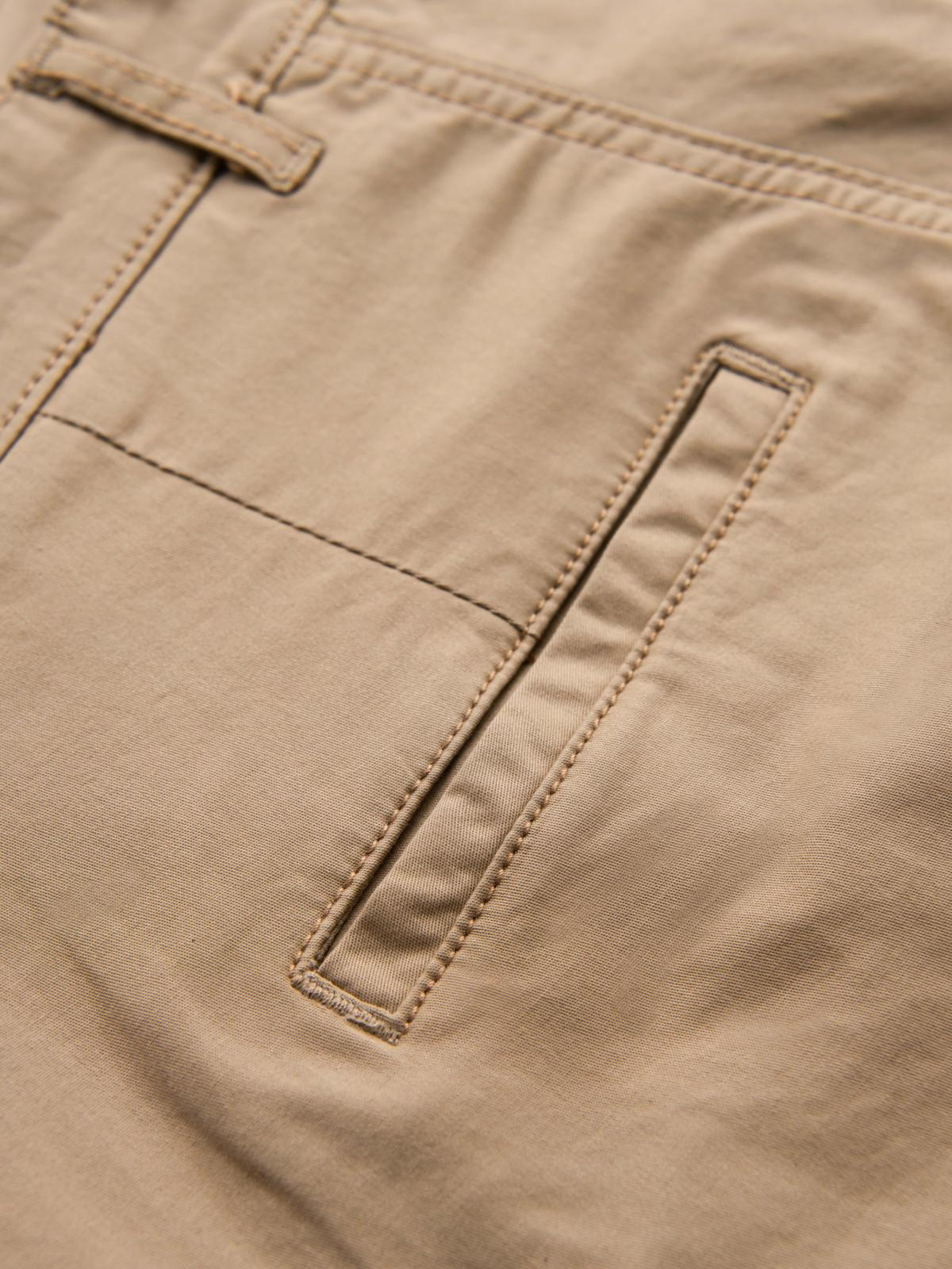 Ombre Classic men's chino shorts with rolled up leg - beige