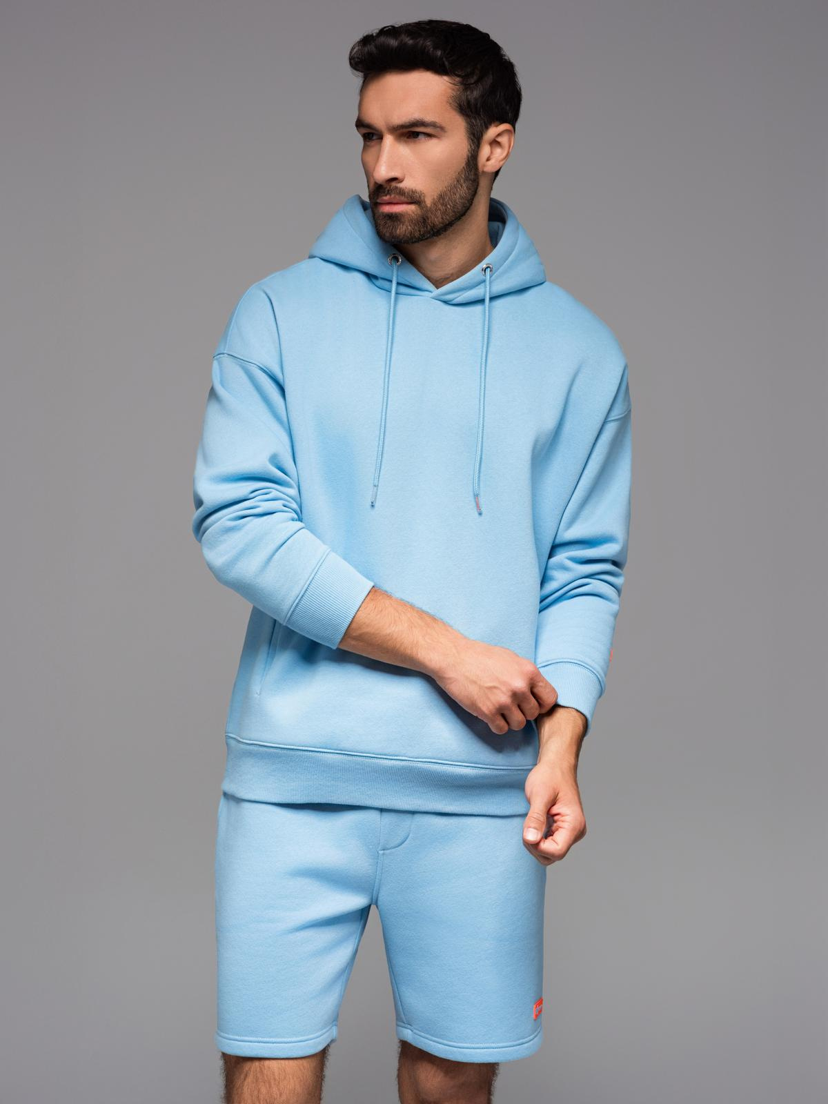 Ombre Unisex sweatshirt with hood and pockets - blue
