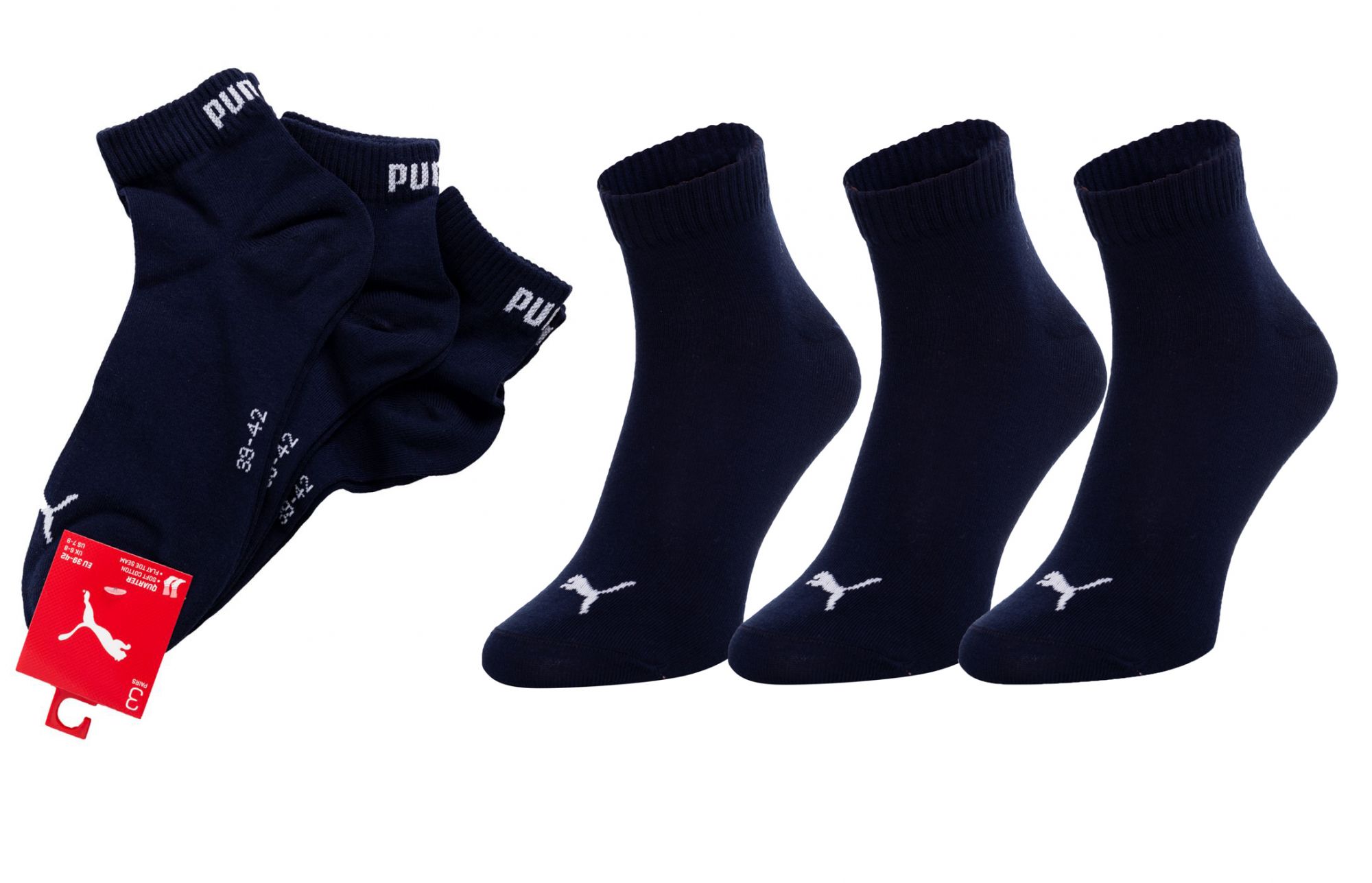 Puma Unisex's 3Pack Socks 906978 Navy Blue