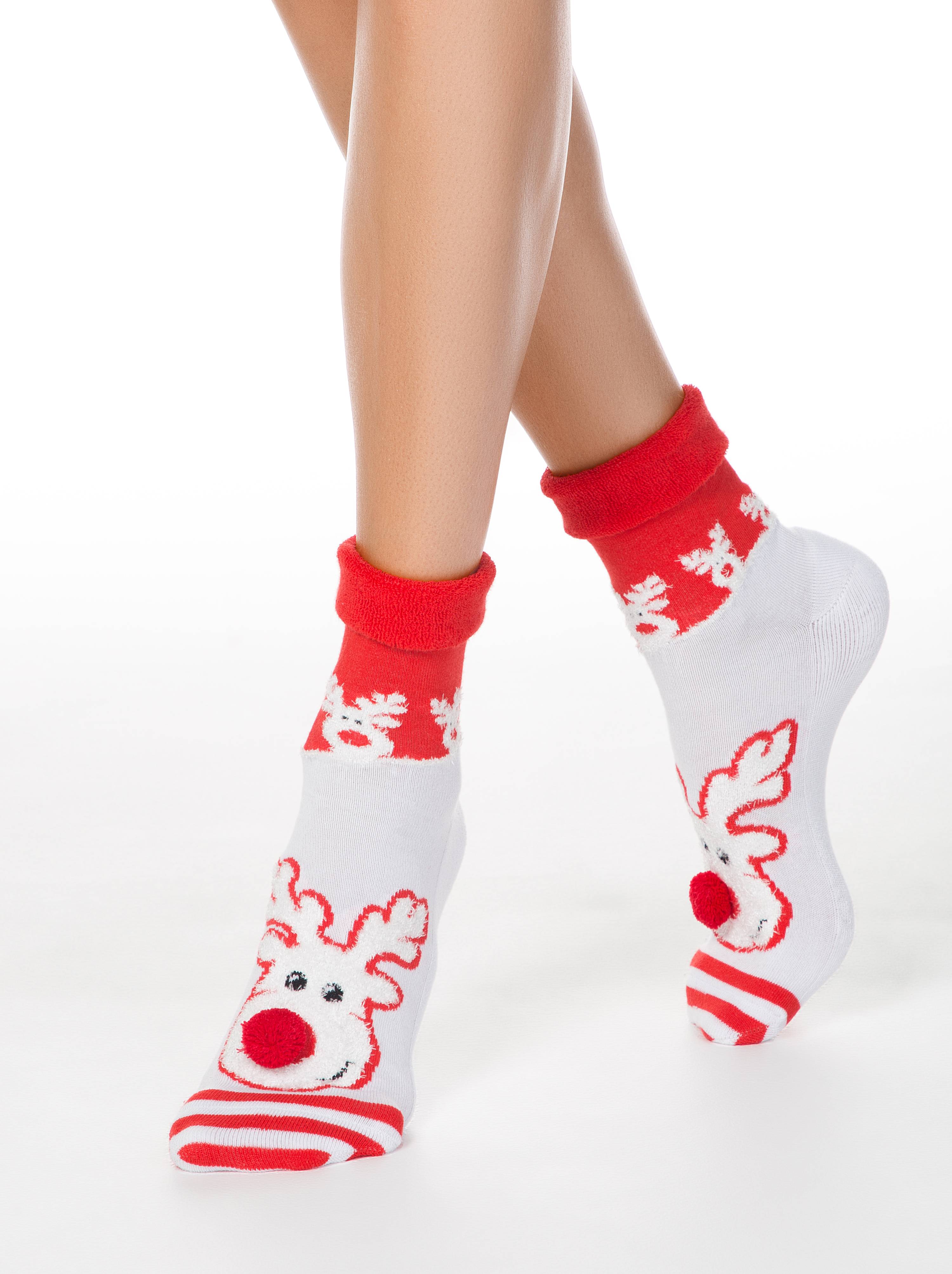 Levně Conte Woman's Socks 444 White-Red