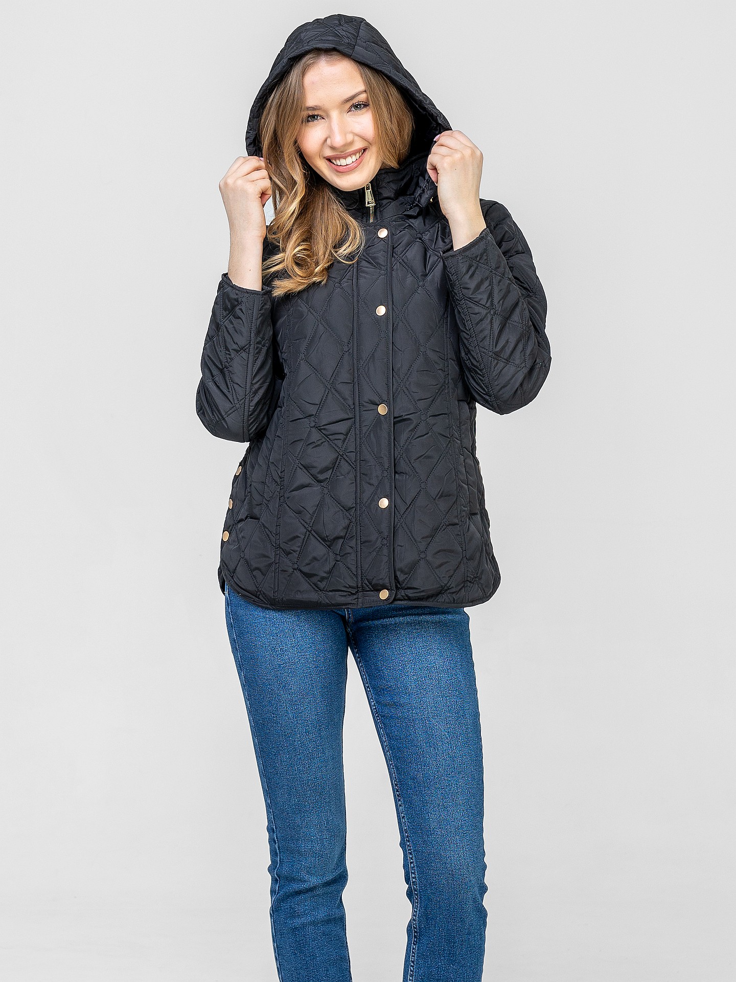 PERSO Woman's Women's transitional jacket with diamond quilting