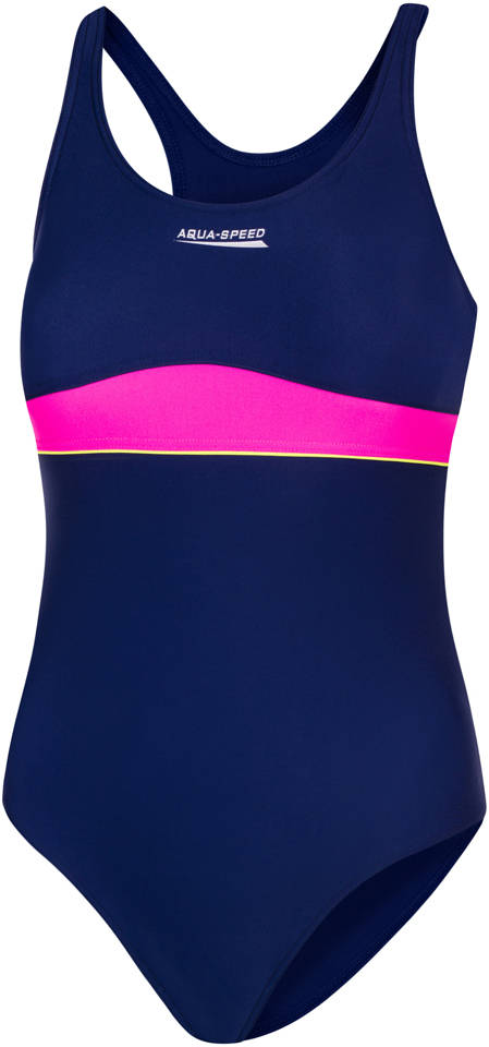 Levně AQUA SPEED Kids's Swimsuits EMILY Navy Blue/Pink