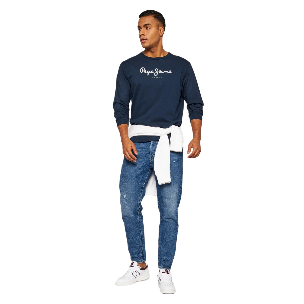 Levně Pepe Jeans Man's Long Sleeve T-Shirts PM508209595 Navy Blue
