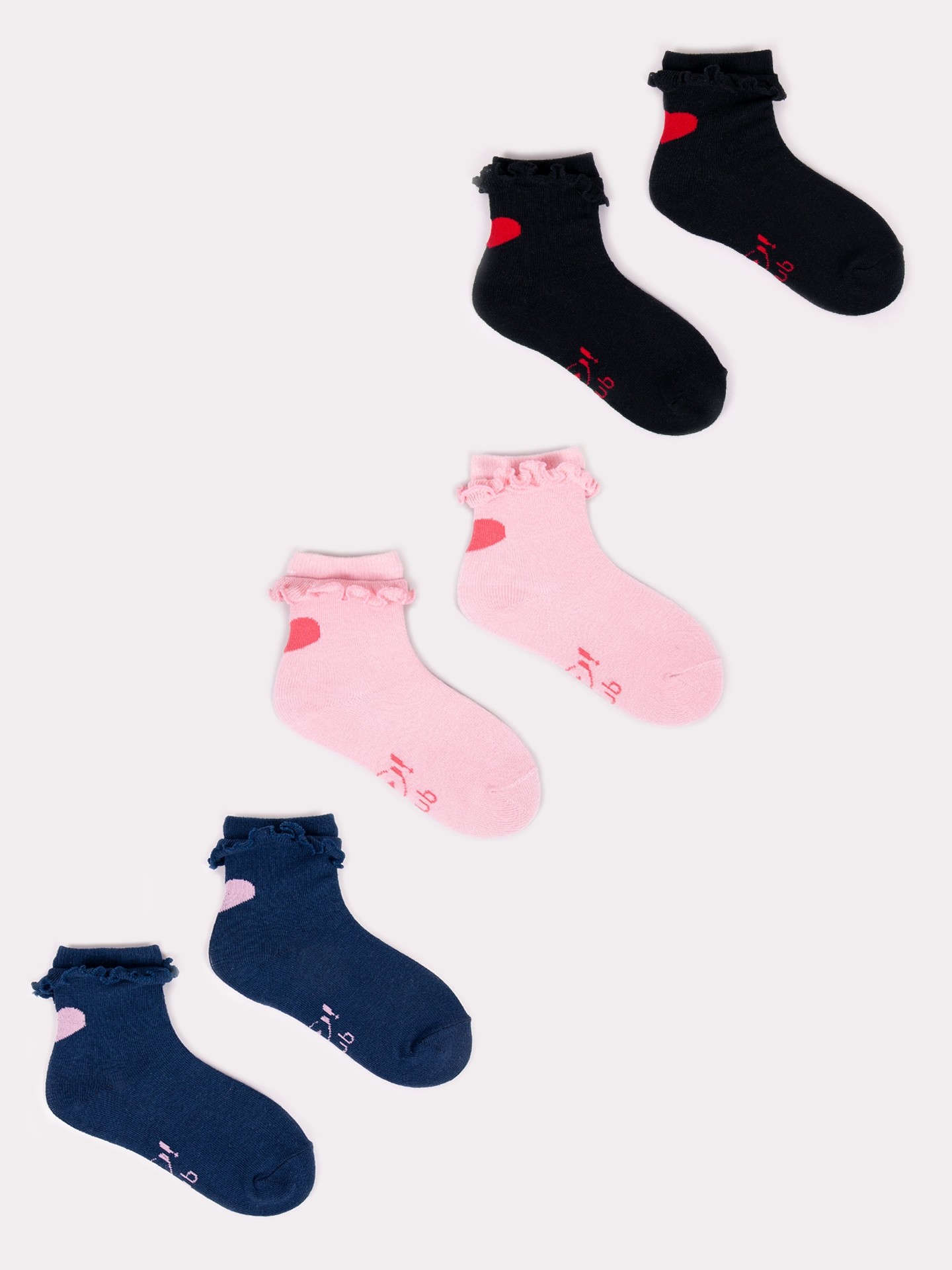 Levně Yoclub Kids's 3Pack Socks With Frill SKA-0069G-000J-002