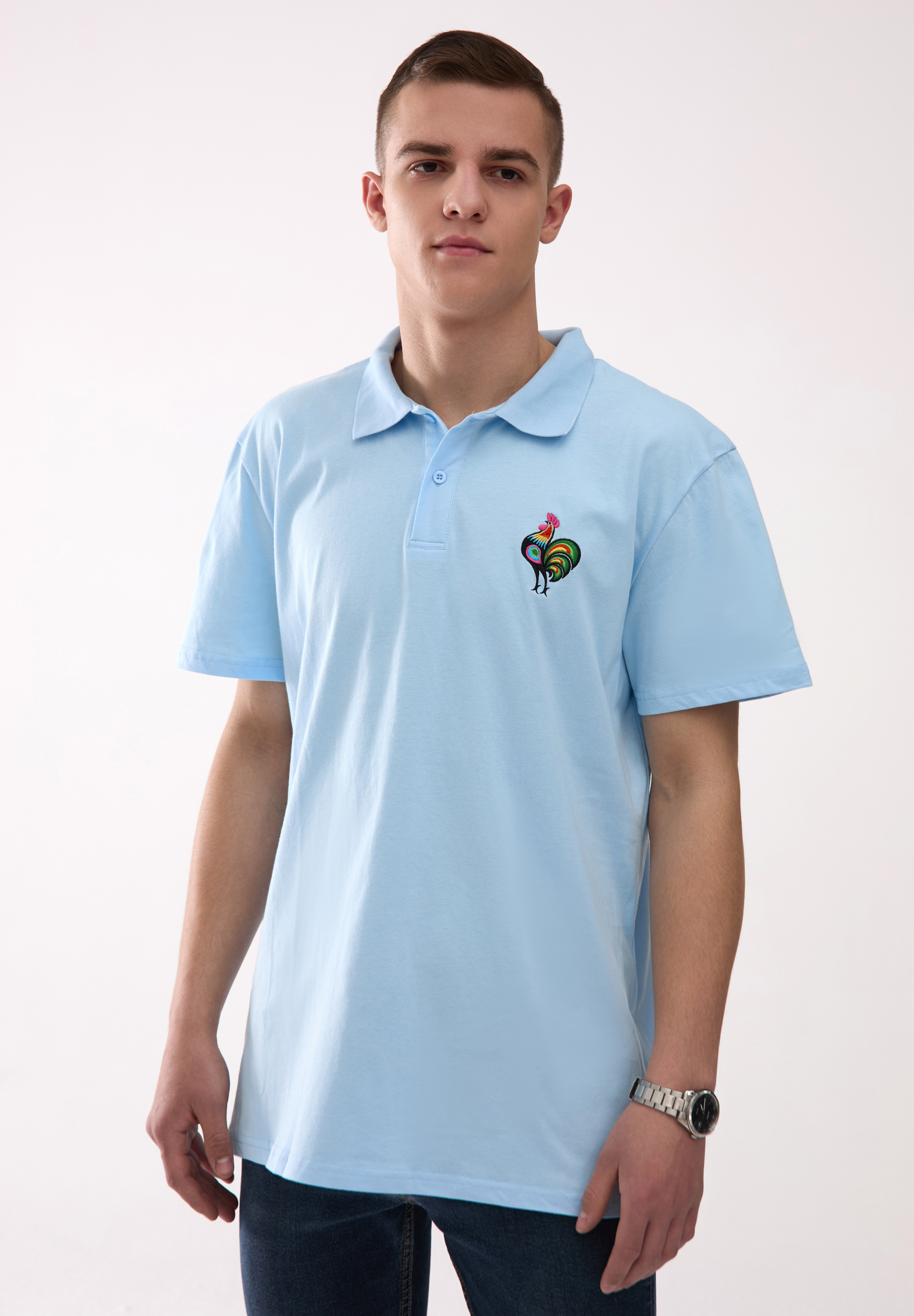 Levně Folkstar Man's Polo Shirt Embroidery