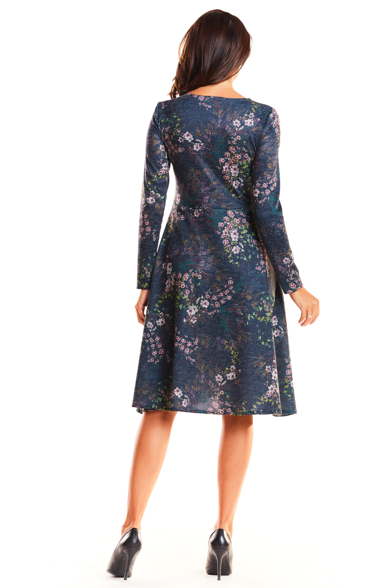 Awama Woman's Dress A250 Navy Blue