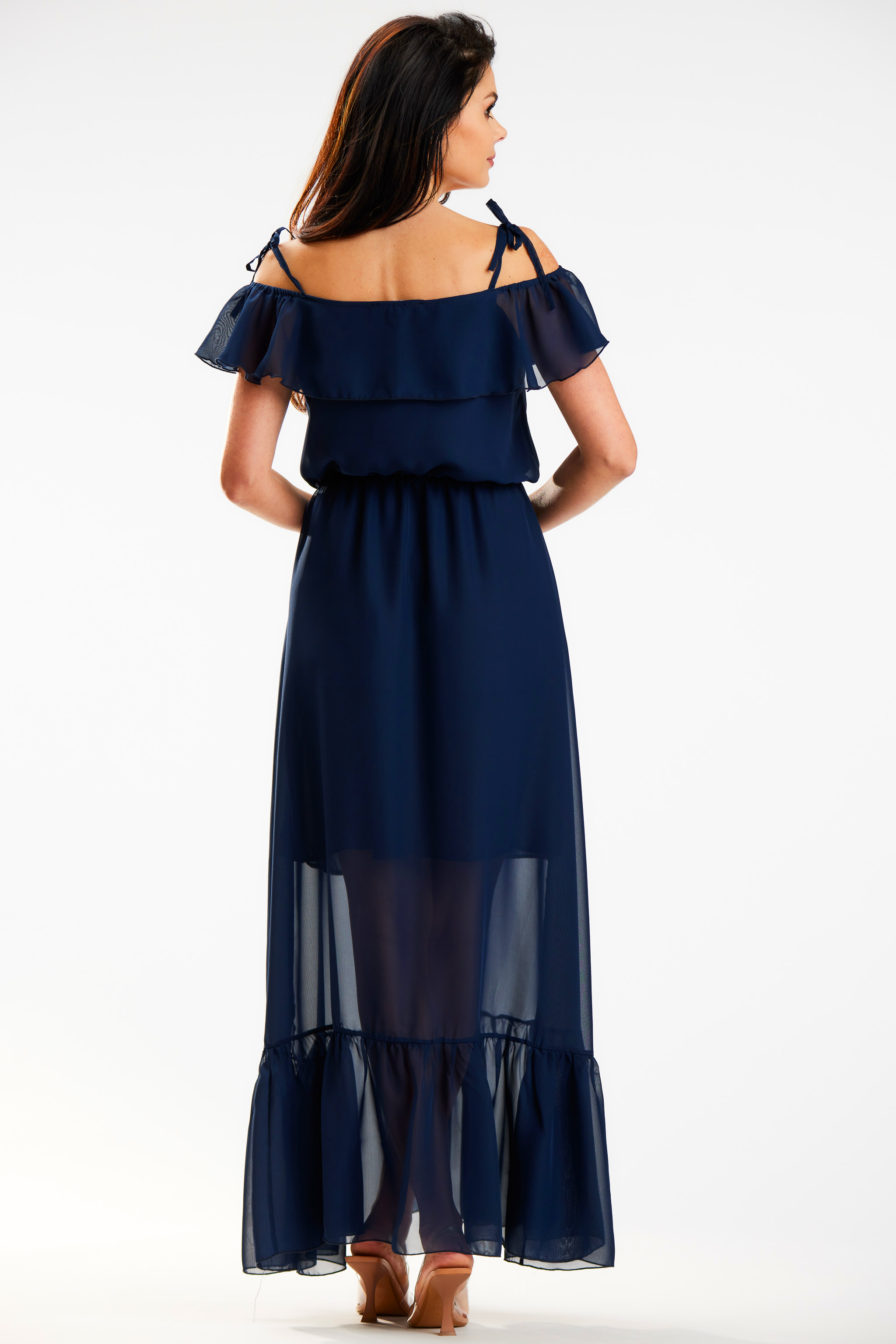 Awama Woman's Dress A573 Navy Blue