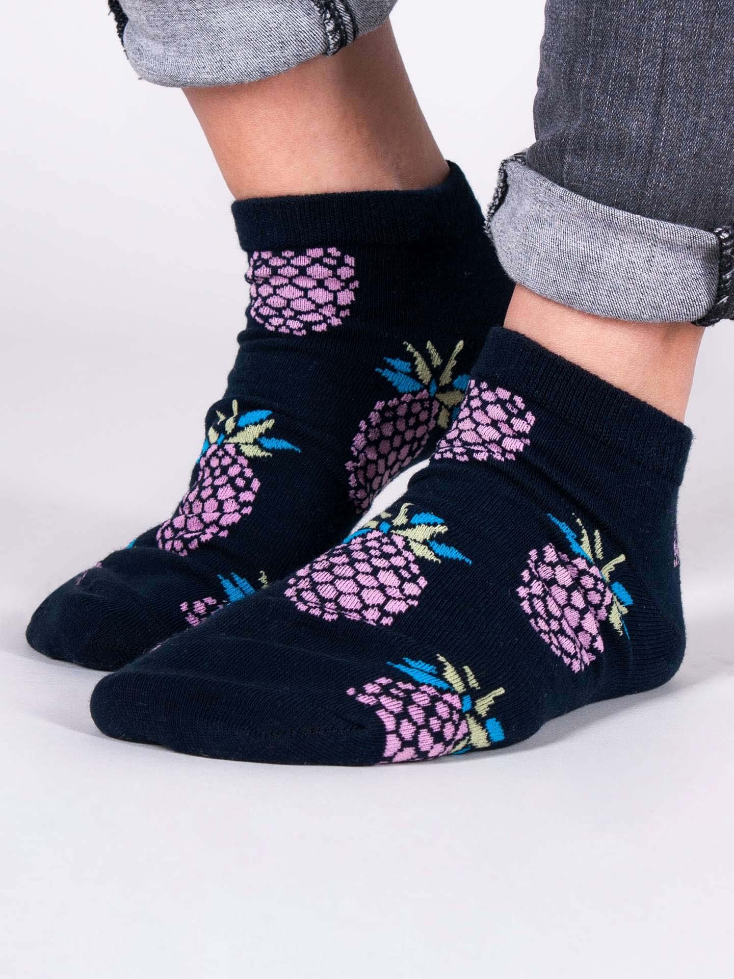 Yoclub Unisex's Ankle Funny Cotton Socks Patterns Colours SKS-0086U-B400