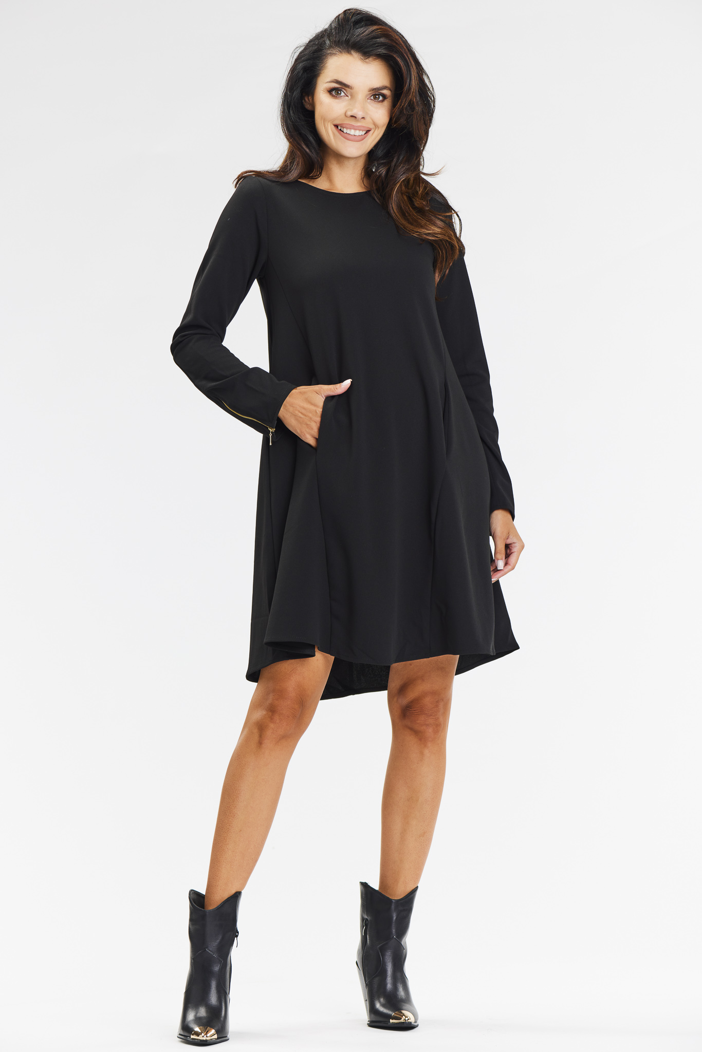 Awama Woman's Dress A661 Black