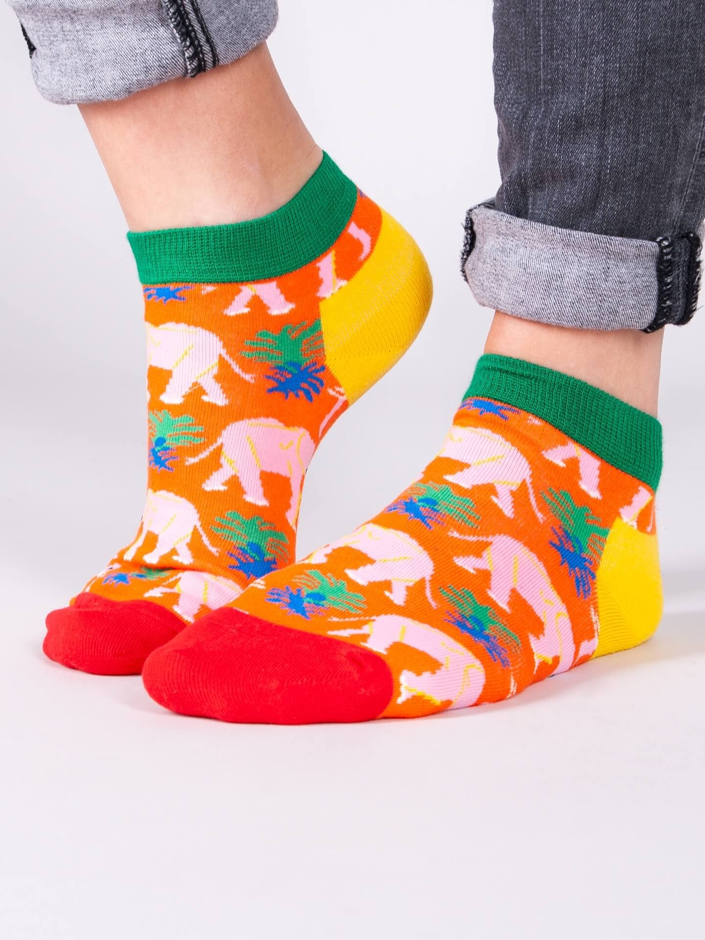 Yoclub Unisex's Ankle Funny Cotton Socks Patterns Colours SKS-0086U-A300