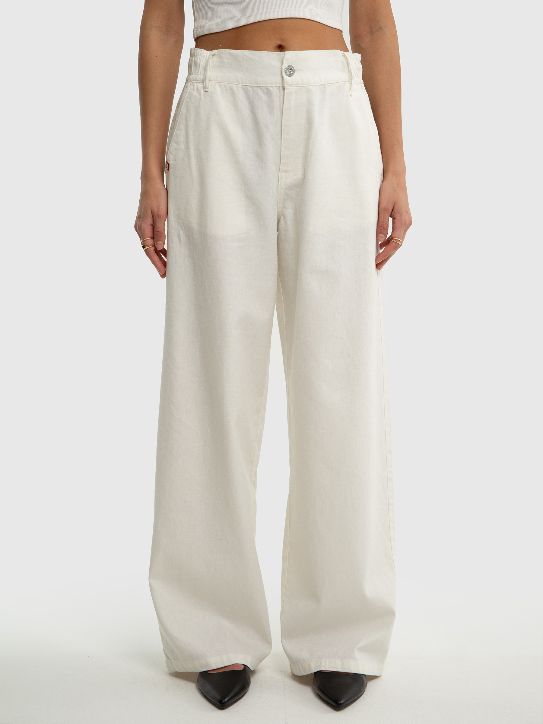 Big Star Woman's Wide Trousers Non Denim 350014  101