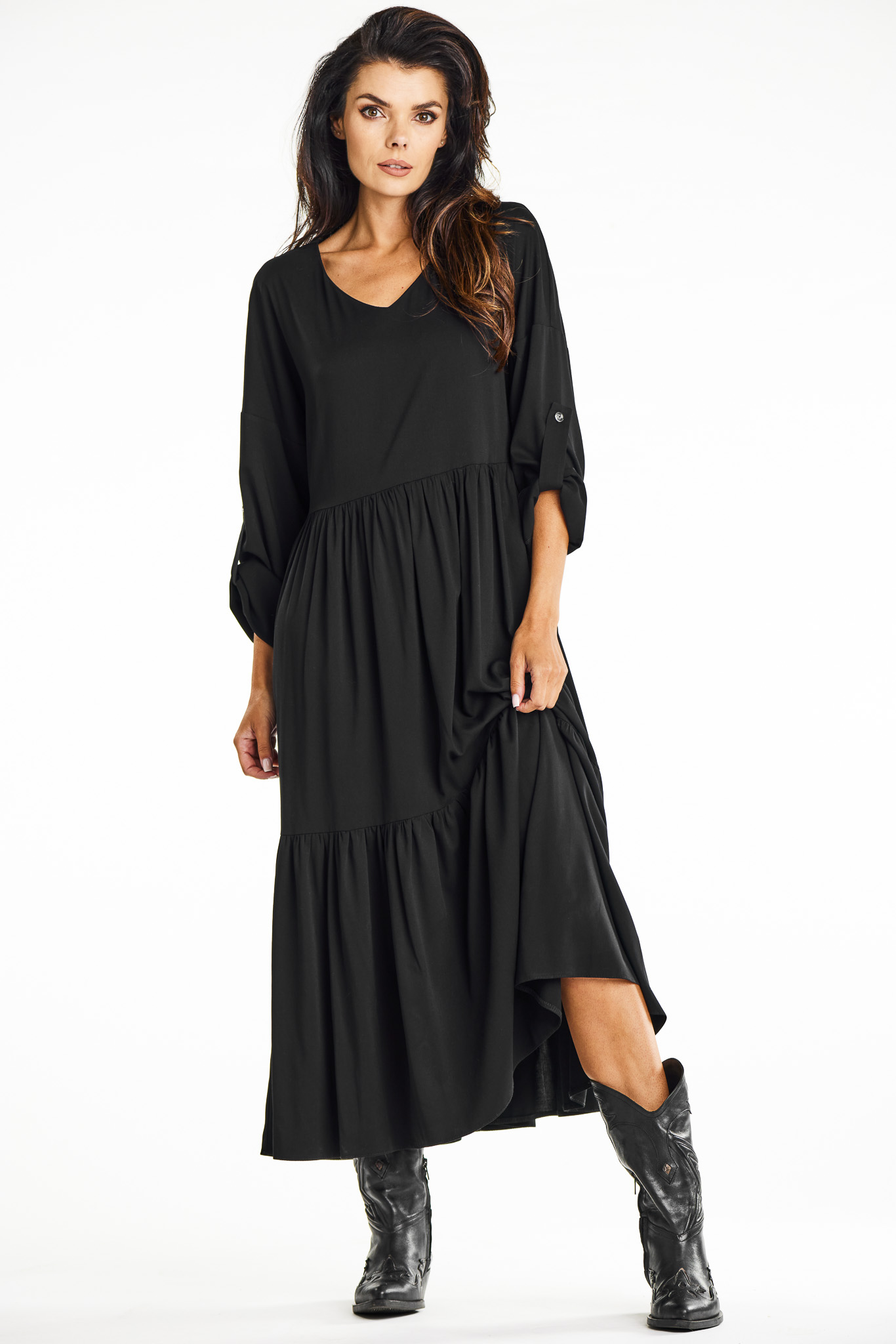 Awama Woman's Dress A669 Black