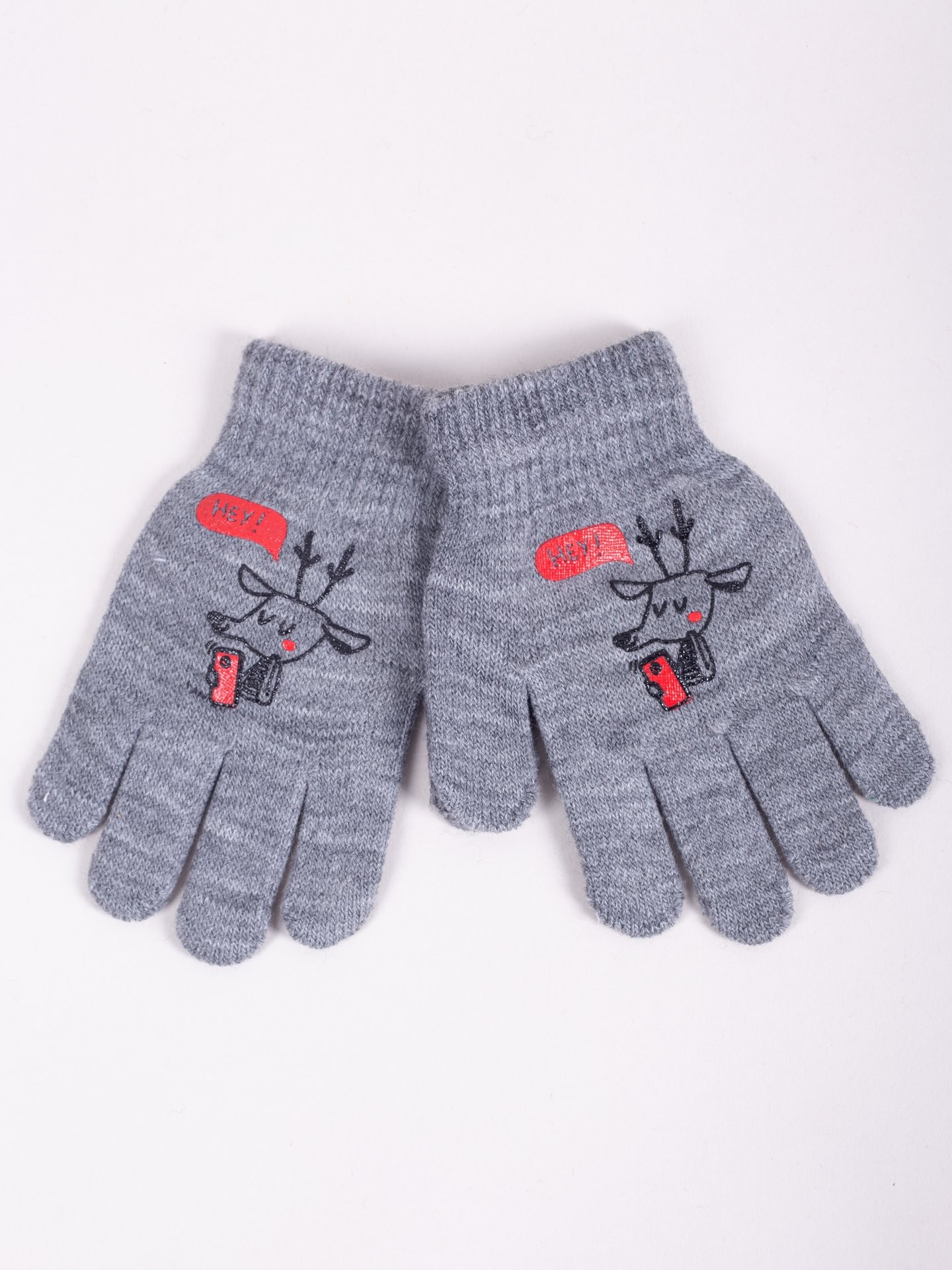 Levně Yoclub Kids's Boys' Five-Finger Gloves RED-0012C-AA5A-010